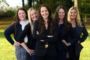 Pictured: Ina Beurich (Senior Associate), Alice Trainor (Associate), Laura Hook, Fiona Stuart (Partner) and Summer Johnson (Paralegal).